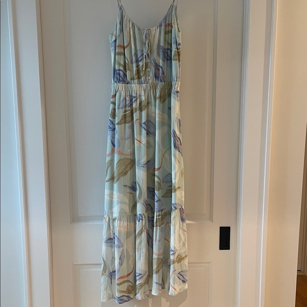 Abercrombie Floral Maxi Dress with Spaghetti Straps